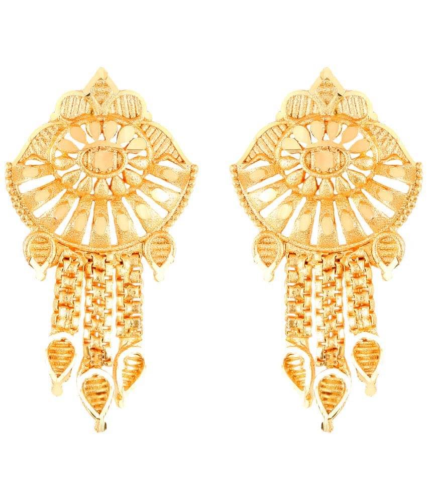     			VIVASTRI Golden Stud Earrings ( Pack of 1 )