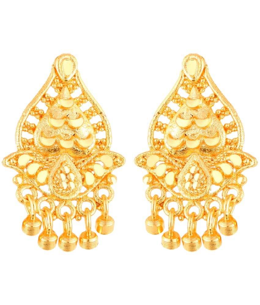     			VIVASTRI Golden Stud Earrings ( Pack of 1 )