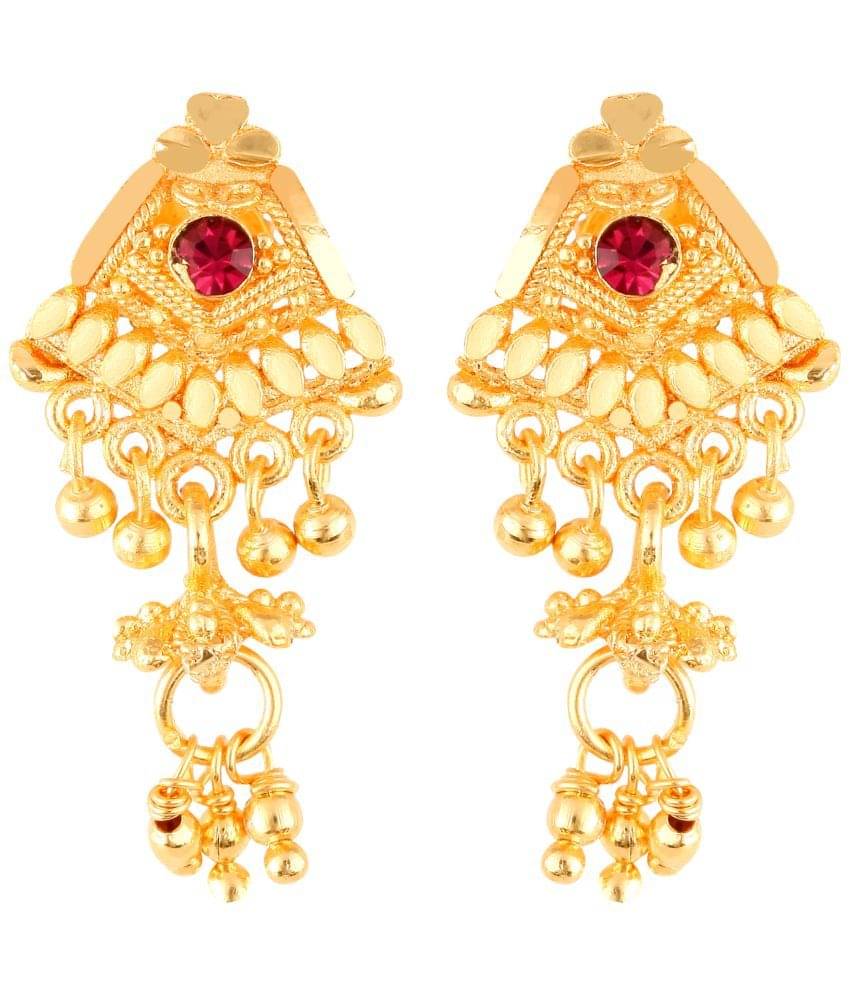     			VIVASTRI Golden Stud Earrings ( Pack of 1 )