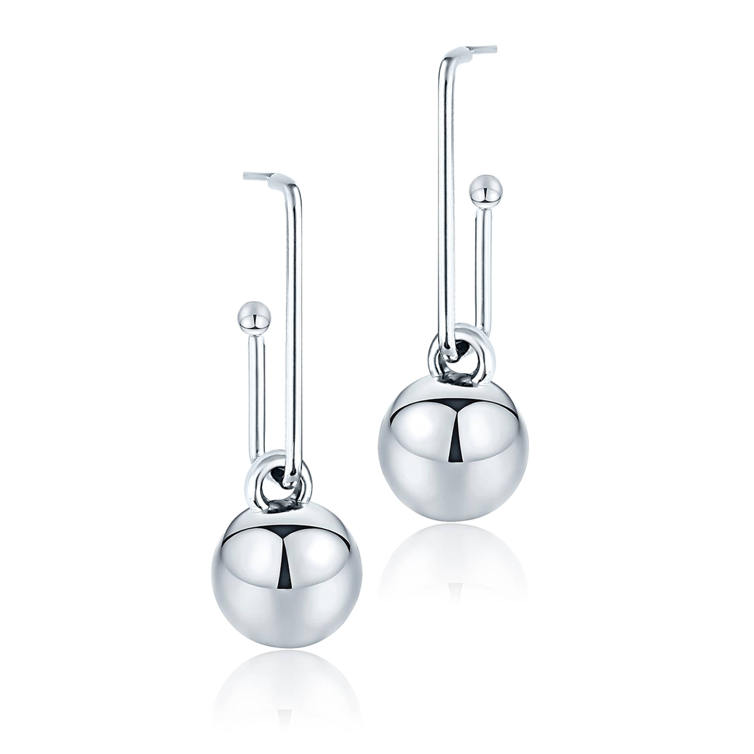     			VIVASTRI Silver Drop Earrings ( Pack of 1 )