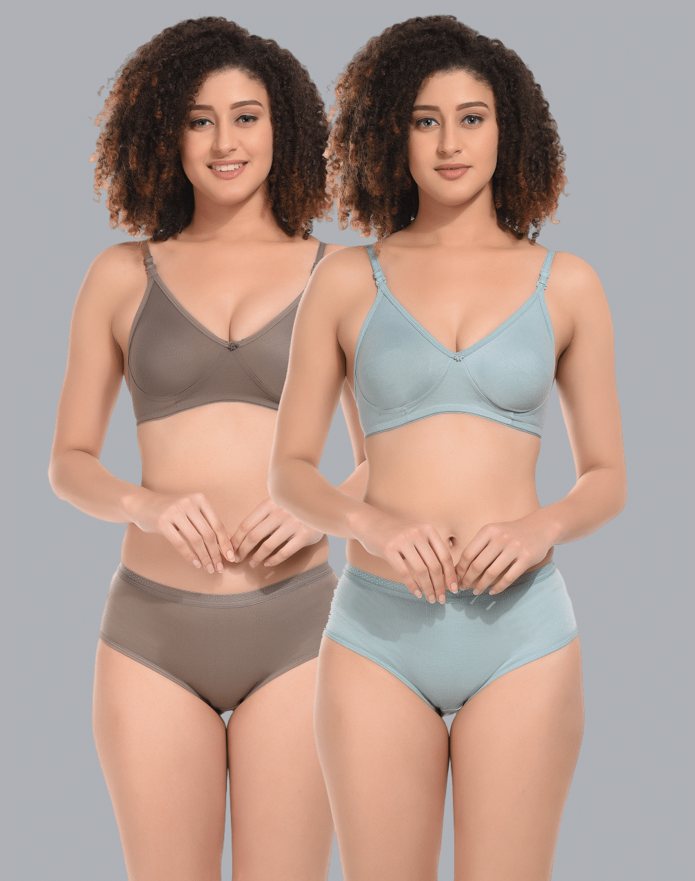     			Viral Girl Pack of 2 Cotton Women's Bra & Panty Set ( Brown ) NA