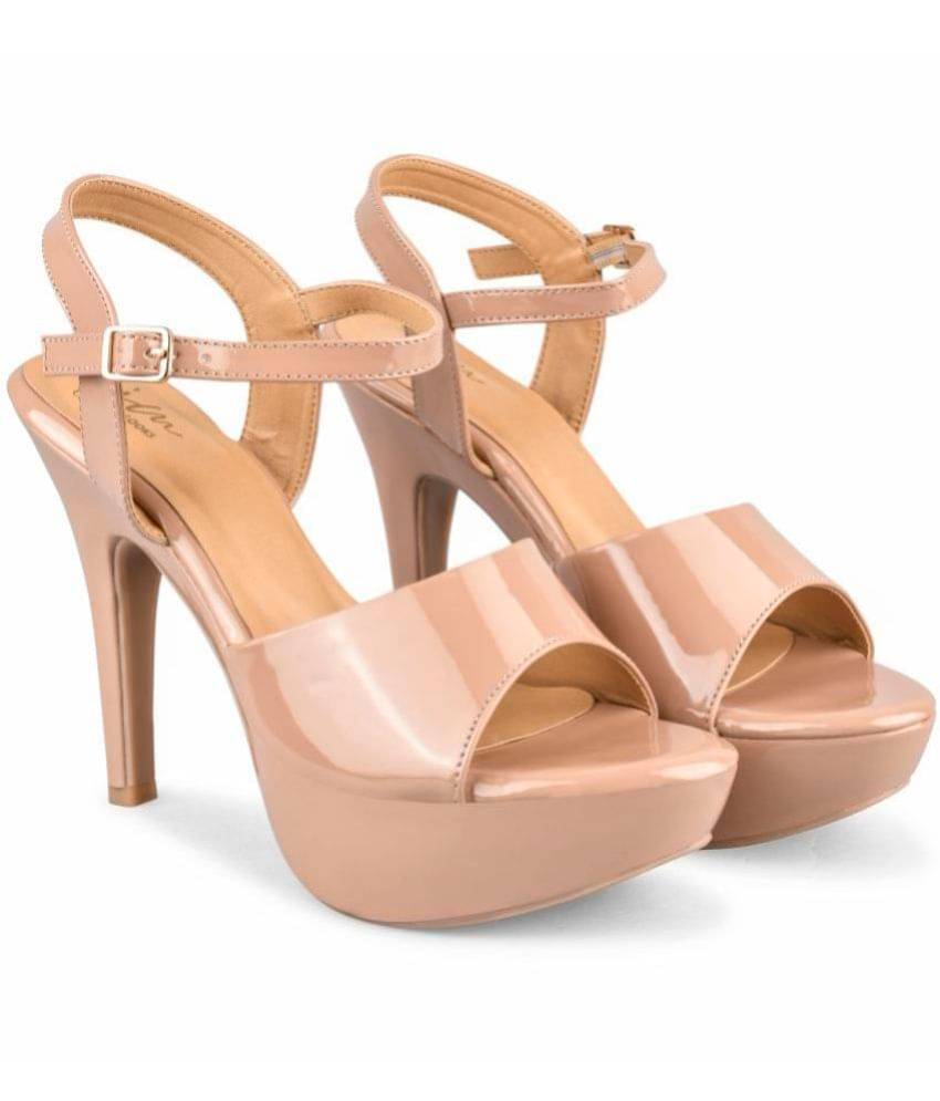     			JM Looks Beige Women's Sandal Heels