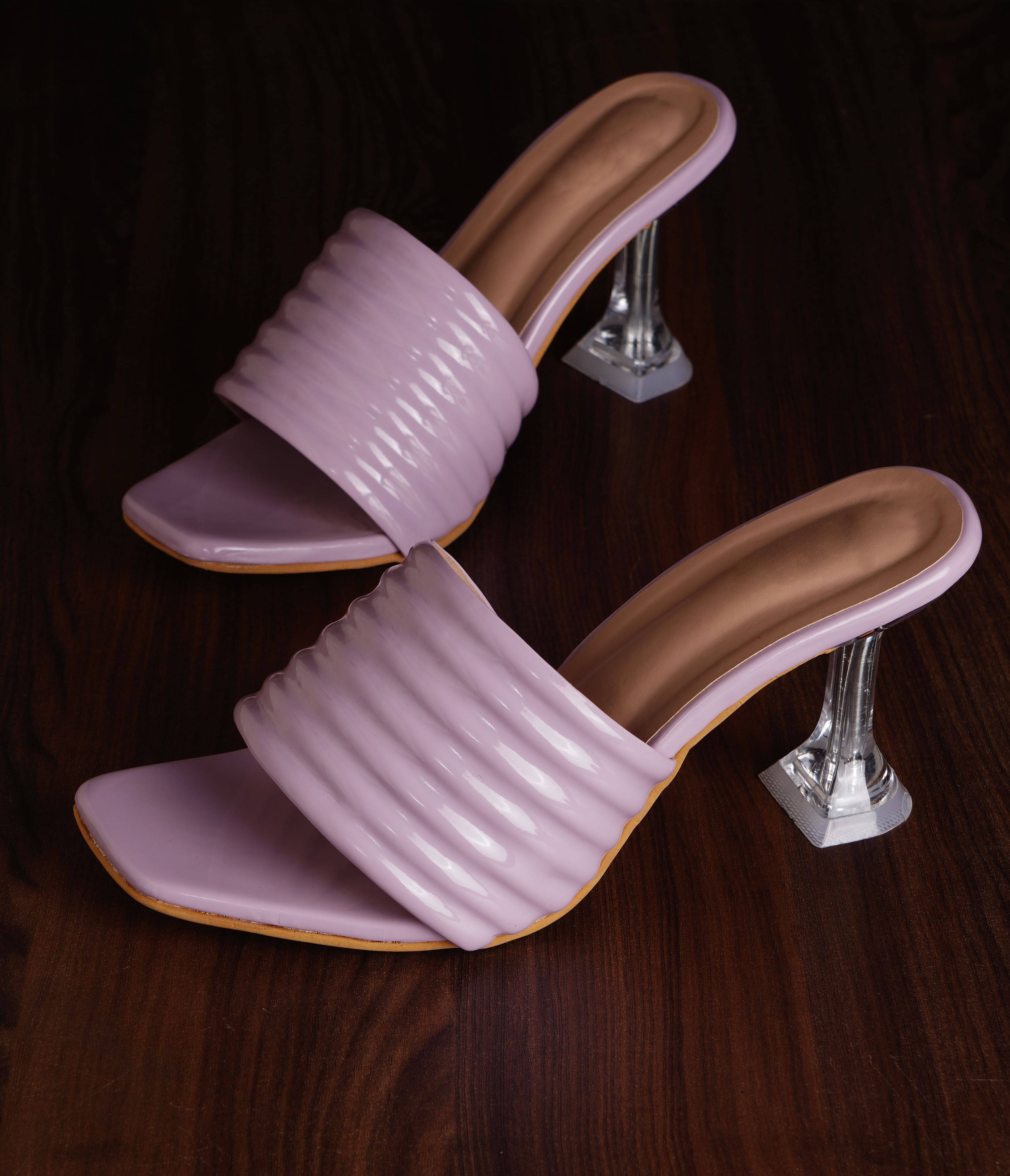     			JM Looks Purple Women's Slip On Heels