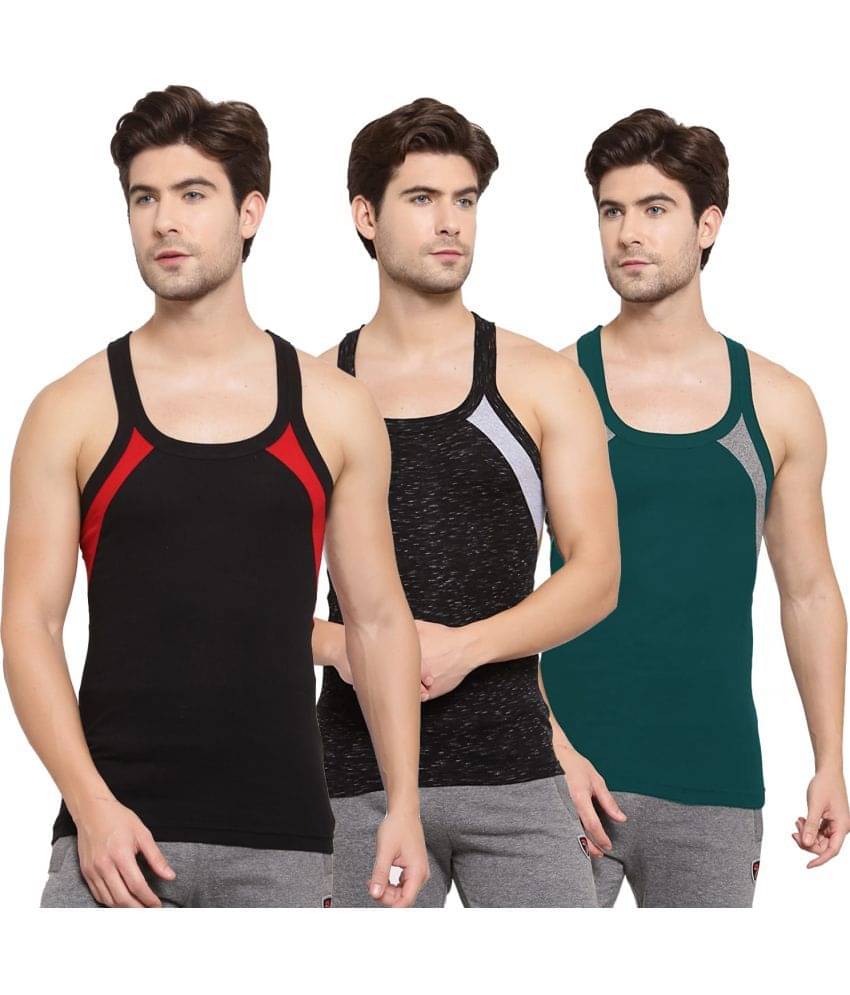 SPORTO Multicolor Cotton Men's Vest ( Pack of 3 ) SPORTO Multicolor Cotton Men's Vest ( Pack of 3 )