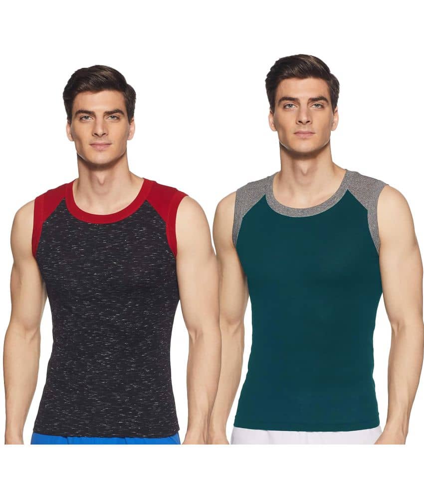 SPORTO Multicolor Cotton Men's Vest ( Pack of 2 ) - Nightwear & Loungewear | Buy online on ZillyBuy