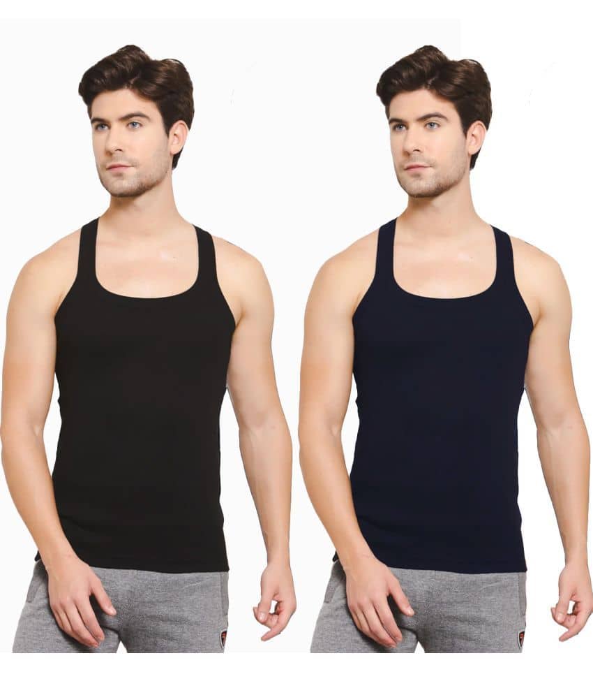 SPORTO Multicolor Cotton Men's Vest ( Pack of 2 ) - Nightwear & Loungewear | Buy online on ZillyBuy