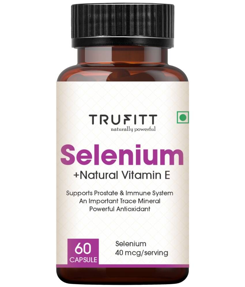     			Trufitt Nutrition Selenium Capsules 40Mcg with Vitamin E 10Mg & Green Tea Extract (60 No.s)
