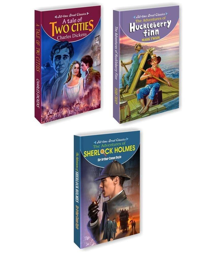A Tale of Two Cities, The Adventures of Sherlock Holmes and The Adventures Huckleberry Finn | Set Of 3 All Time Great Classics By Sawan (Paperback, Manoj Publications Editorial Board) A Tale of Two Cities, The Adventures of Sherlock Holmes and The Adventures Huckleberry Finn | Set Of 3 All Time Great Classics By Sawan (Paperback, Manoj Publications Editorial Board)