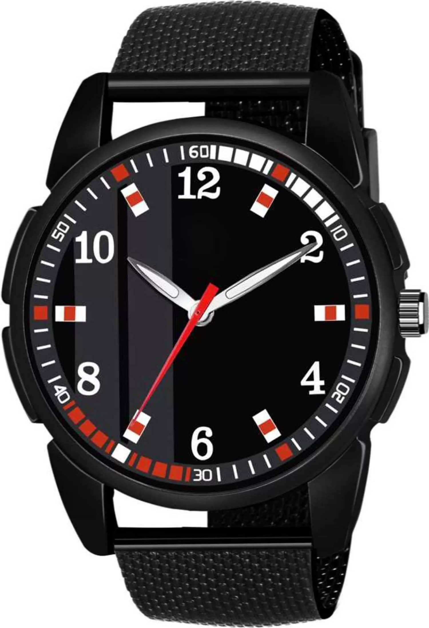AQUA BLISS Black PU Analog Men's Watch
