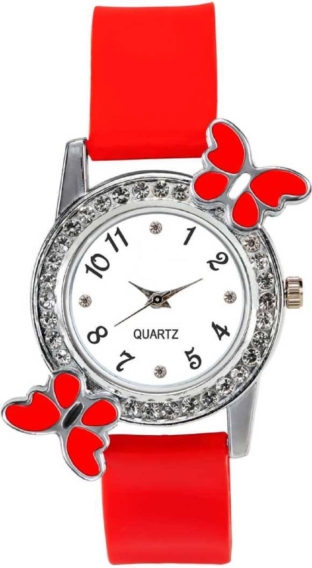     			AQUA BLISS Red PU Analog Womens Watch