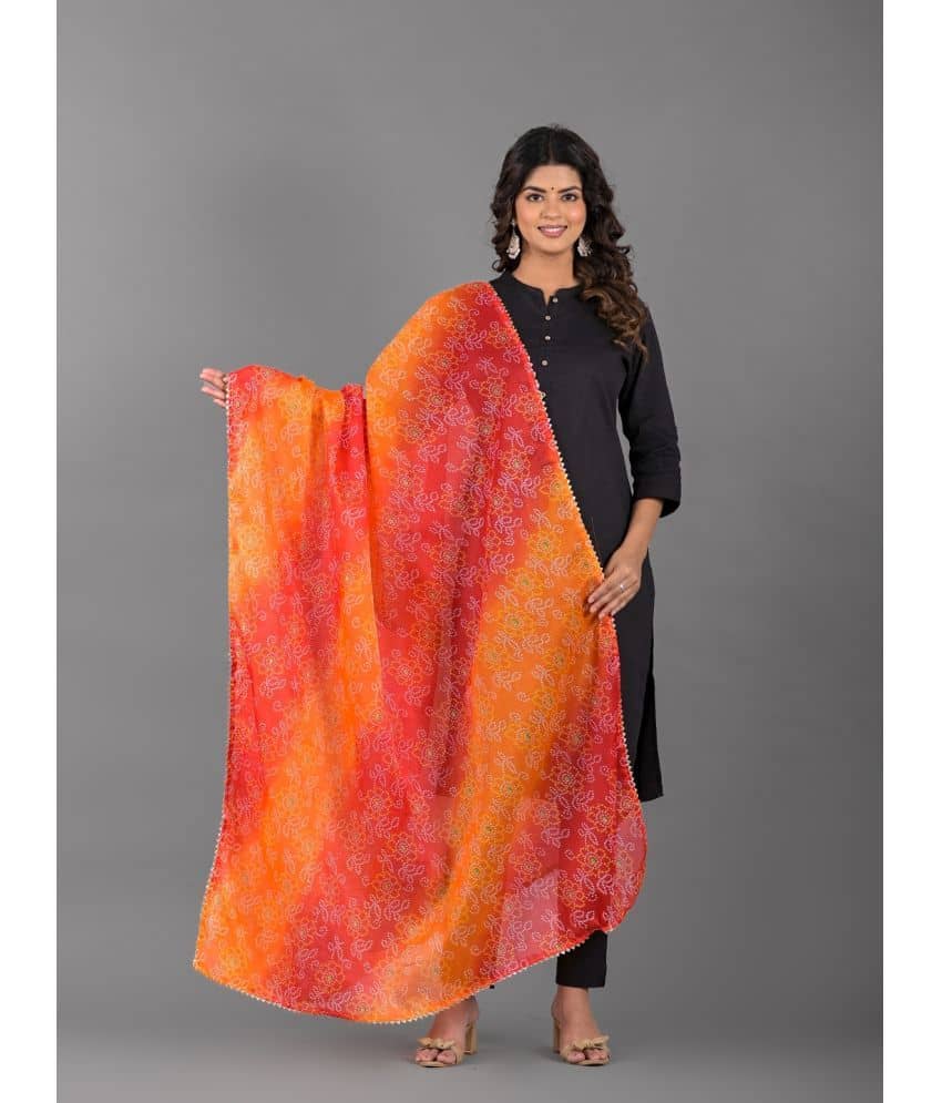 Apratim Orange Cotton Blend Women's Dupatta - ( Pack of 1 ) - Dupattas & Shawls | Buy online on ZillyBuy