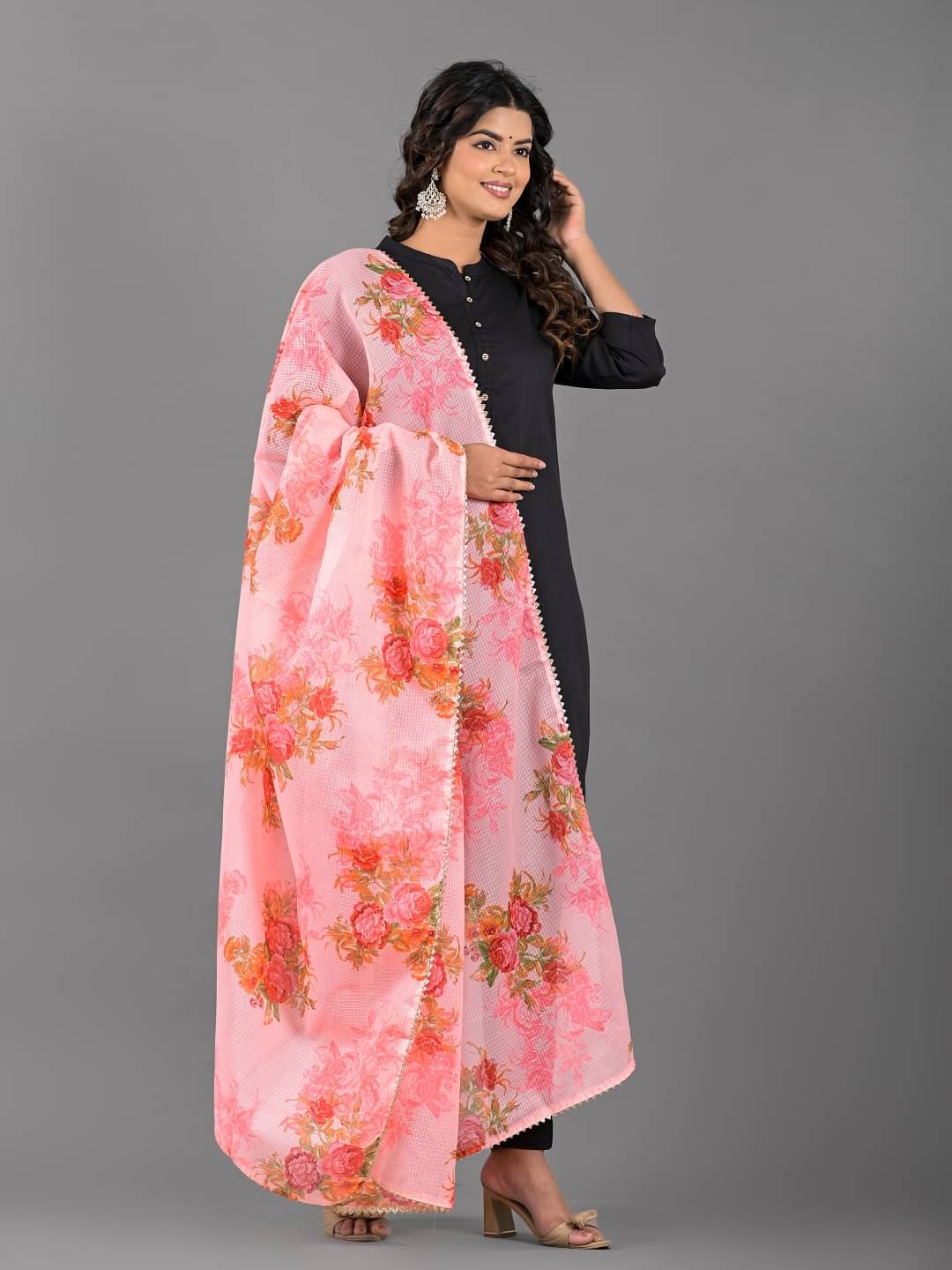 Apratim Pink Cotton Blend Women's Dupatta - ( Pack of 1 ) Apratim Pink Cotton Blend Women's Dupatta - ( Pack of 1 )