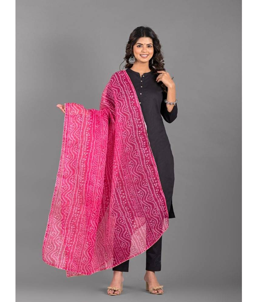     			Apratim Pink Cotton Blend Women's Dupatta - ( Pack of 1 )