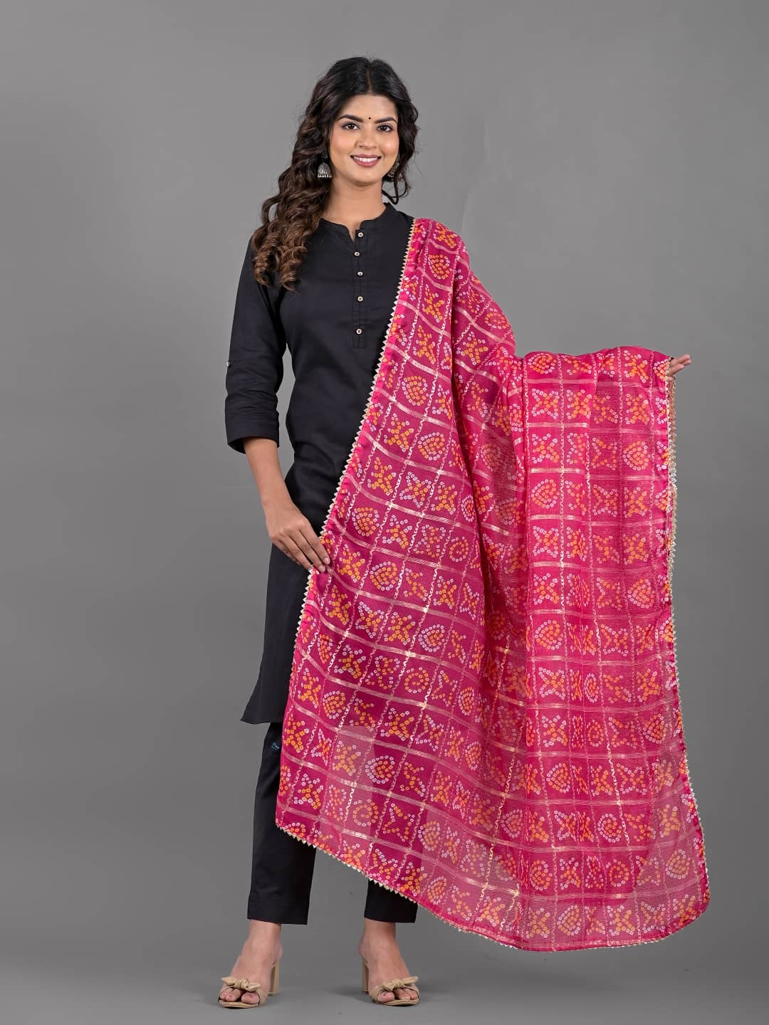 Apratim Pink Cotton Blend Women's Dupatta - ( Pack of 1 ) - Dupattas & Shawls | Buy online on ZillyBuy