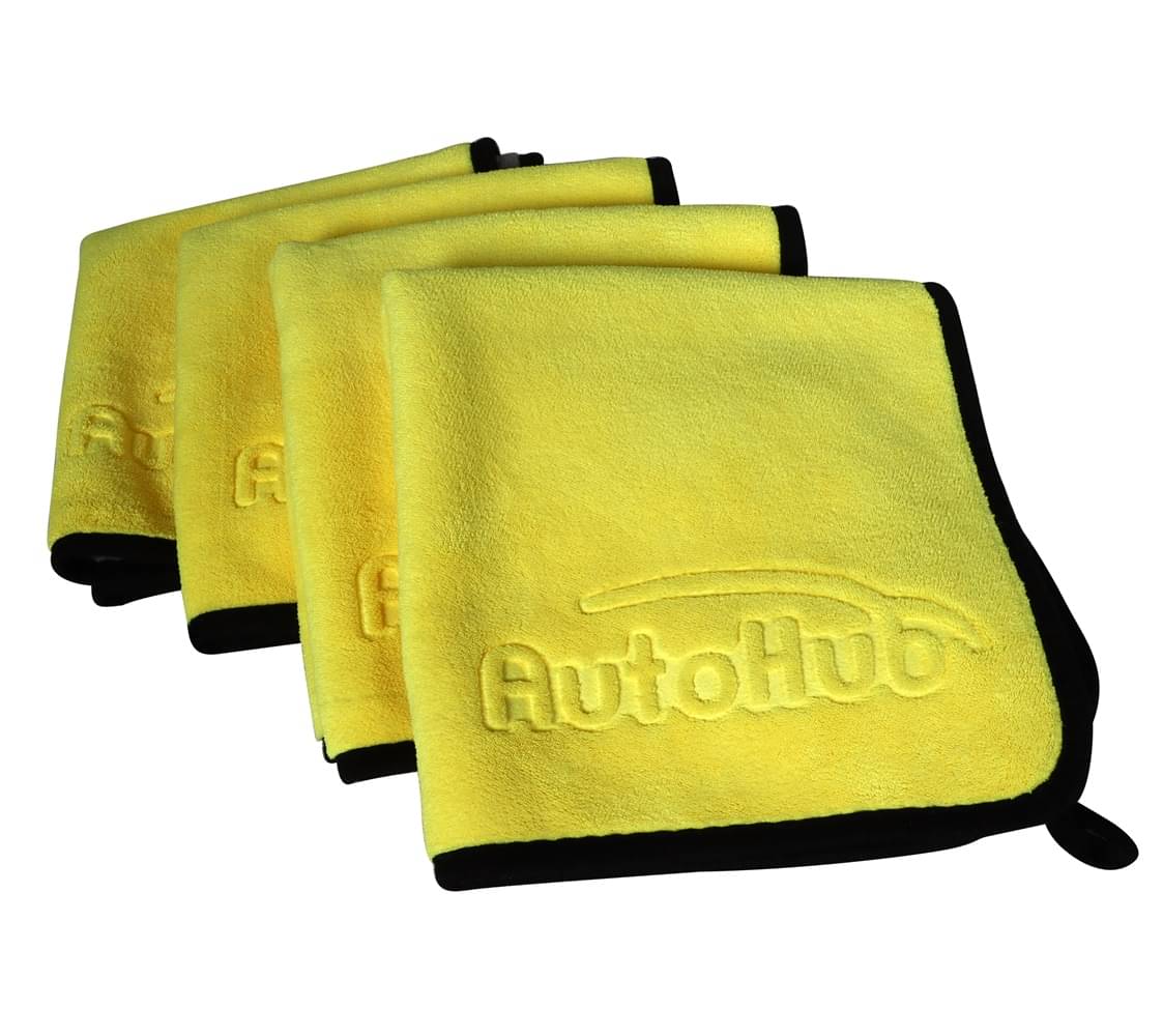 Auto Hub Yellow 600 GSM Microfiber Cloth For Automobile ( Pack of 4 ) Auto Hub Yellow 600 GSM Microfiber Cloth For Automobile ( Pack of 4 )