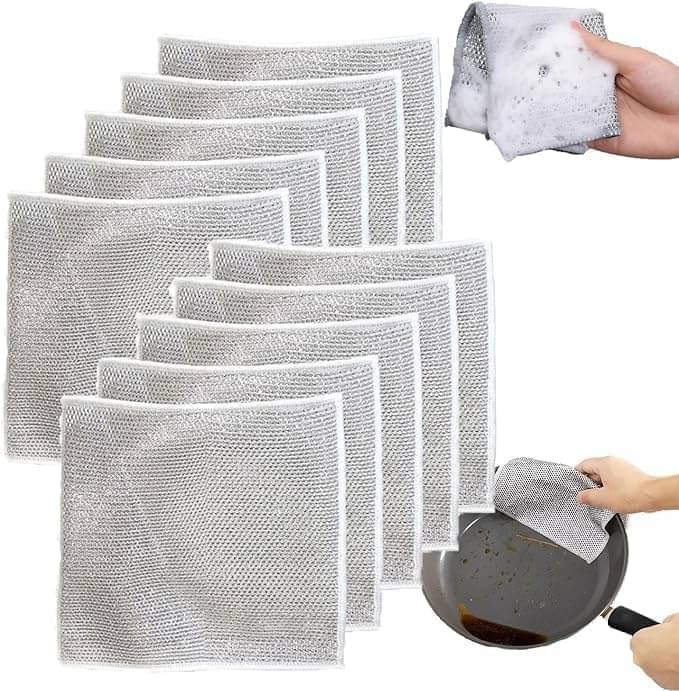 Bhavyta Wire Dishwashing Rags for Wet and Dry Dishwash Bar Non Scratch Scrubbing Pads pack of 10 40 g Pack of 10 Bhavyta Wire Dishwashing Rags for Wet and Dry Dishwash Bar Non Scratch Scrubbing Pads pack of 10 40 g Pack of 10