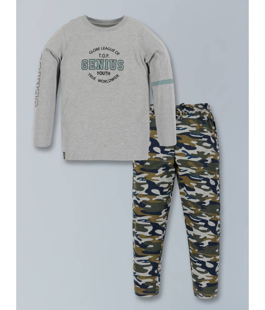 3PIN Pack of 1 Boys 100% Cotton Nightsuit Set ( Beige ) - Nightwear & Loungewear | Buy online on ZillyBuy