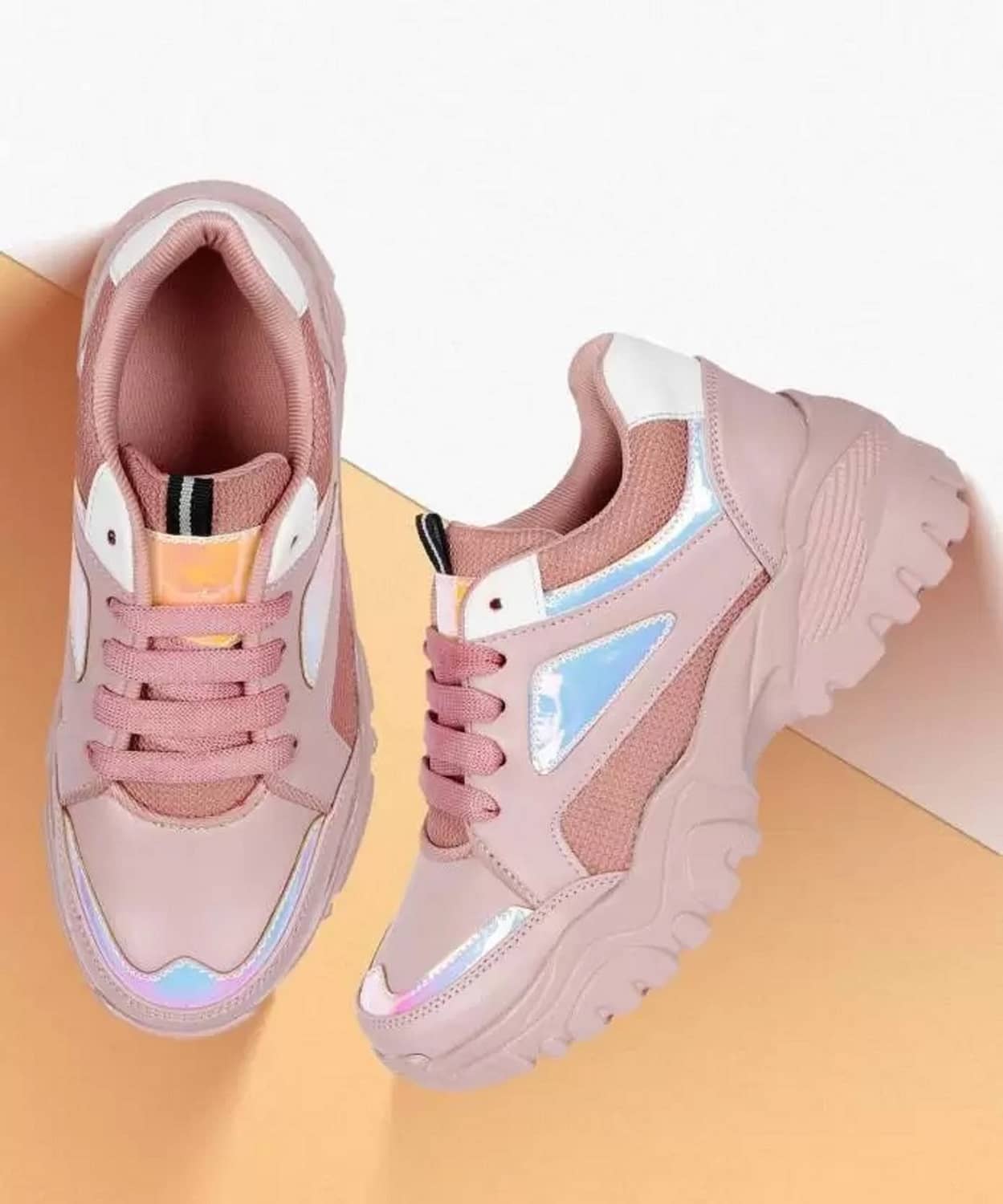 Fabbmate Pink Women's Sneakers - Casual Shoes | Buy online on ZillyBuy