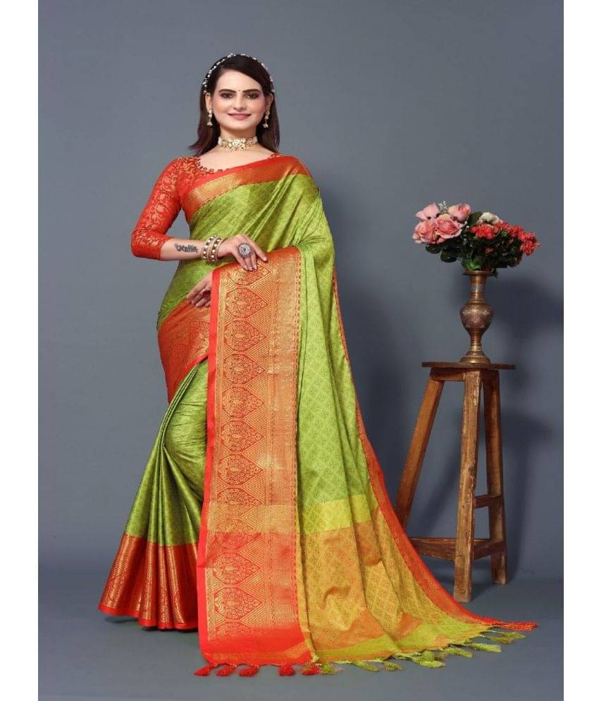 JULEE Cotton Silk Embellished Saree With Unstitched Blouse Piece ( Red ) JULEE Cotton Silk Embellished Saree With Unstitched Blouse Piece ( Red )