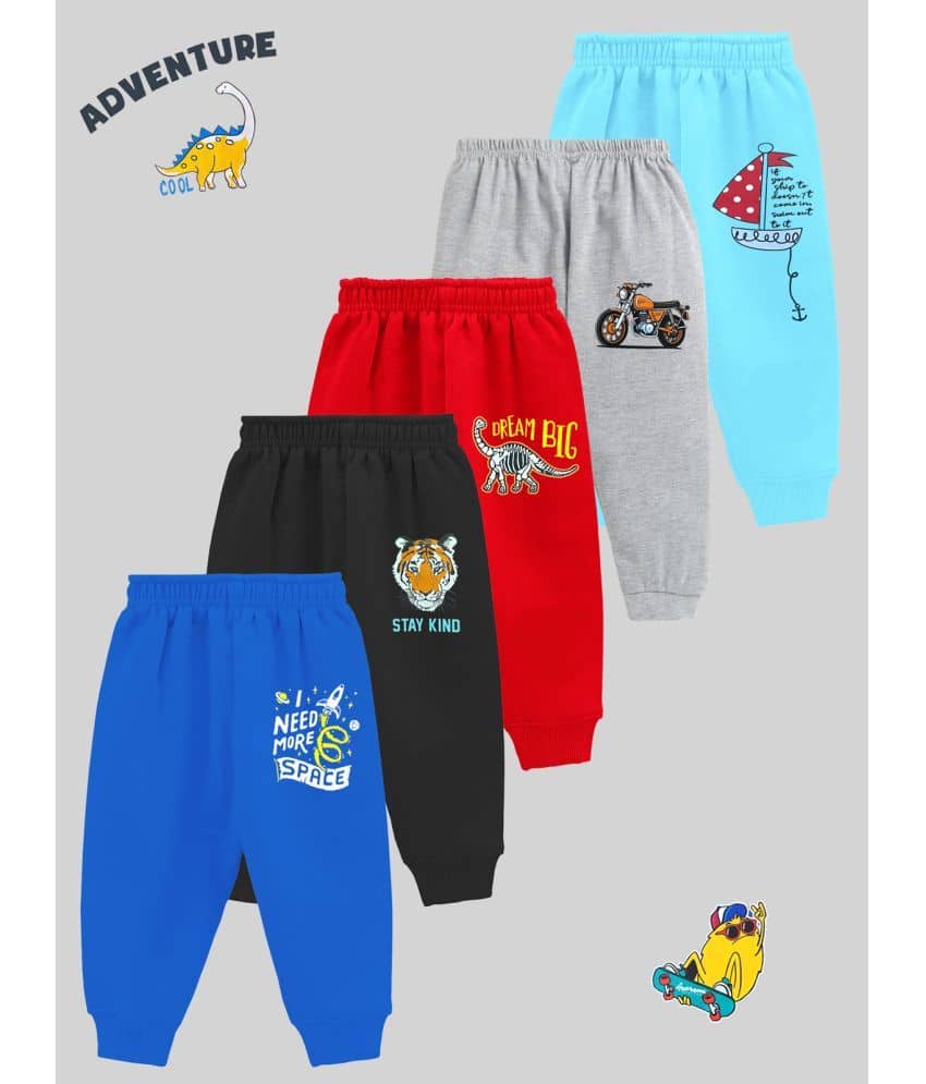 Kuchipoo Pack of 5 Baby Boys Cotton Blend Pyjama ( Multicolor ) - Track Pants | Buy online on ZillyBuy