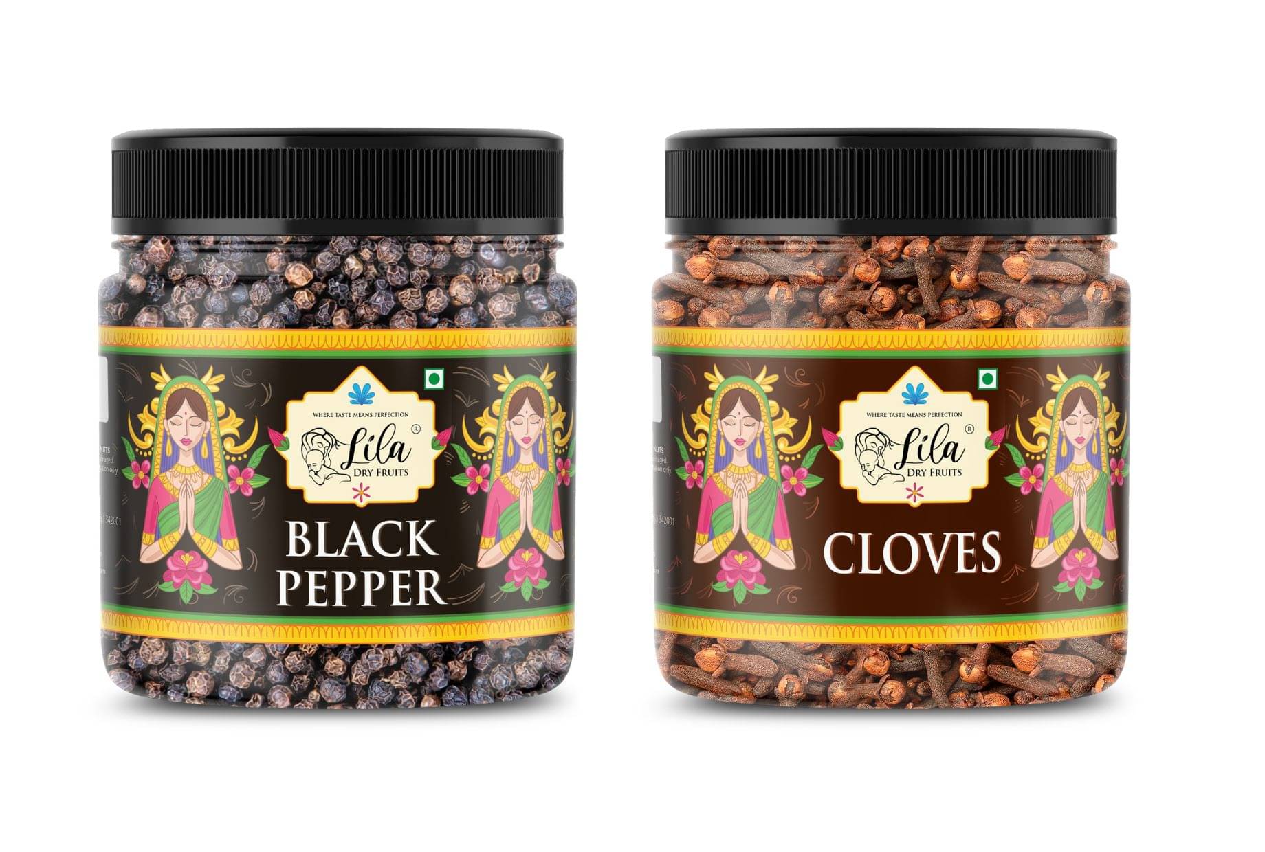 LILA DRY FRUITS Black Pepper & Cloves Combo 200g (100g each) Whole Spices Export Quality     			LILA DRY FRUITS Black Pepper & Cloves Combo 200g (100g each) Whole Spices Export Quality