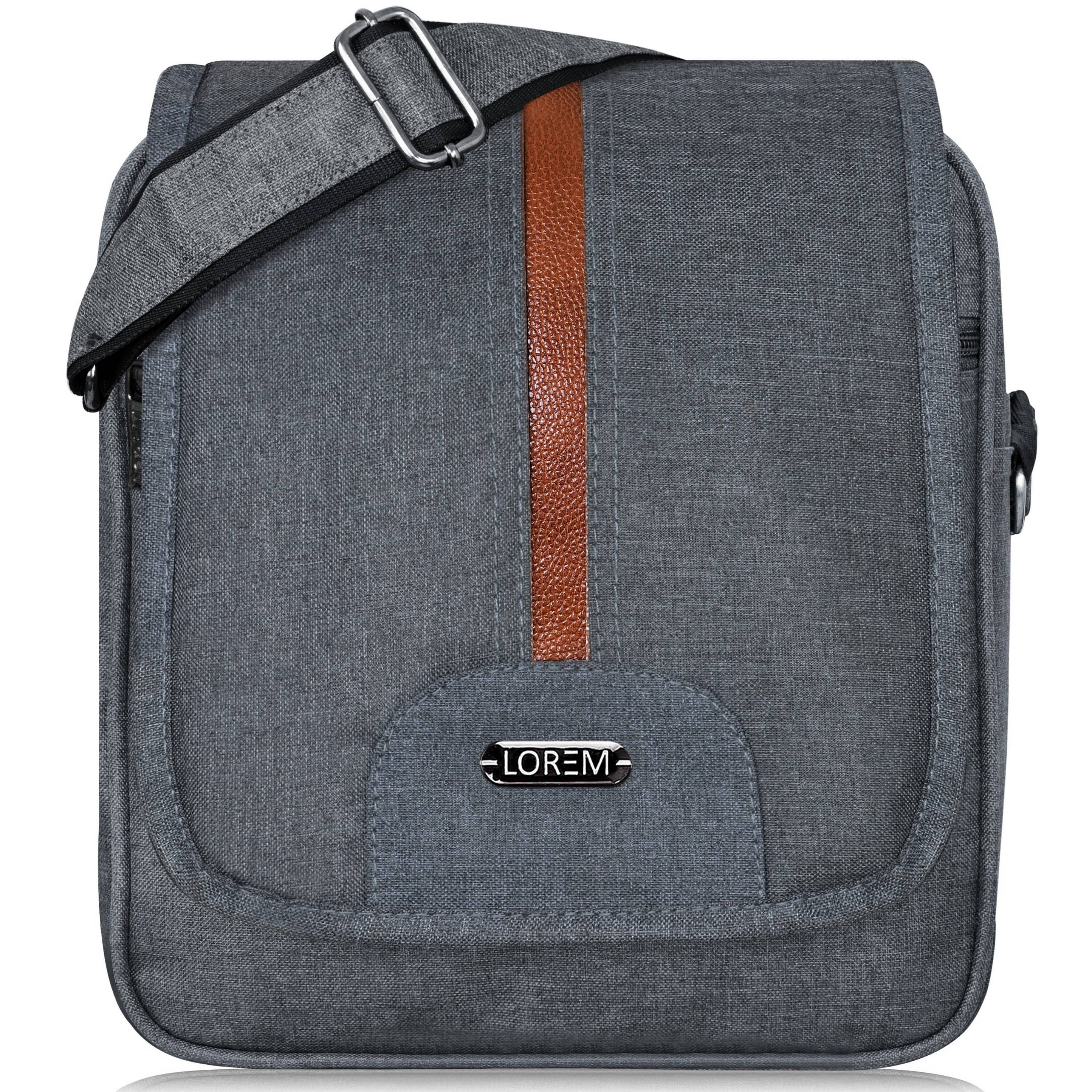     			Lorem Grey Messenger Bag