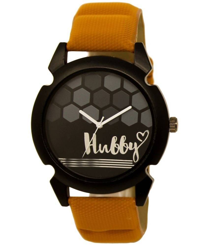     			Lorem Rust Leather Analog Men's Watch