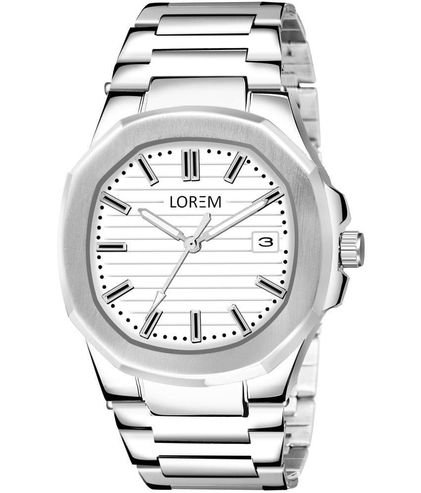     			Lorem Silver Stainless Steel Analog Men's Watch