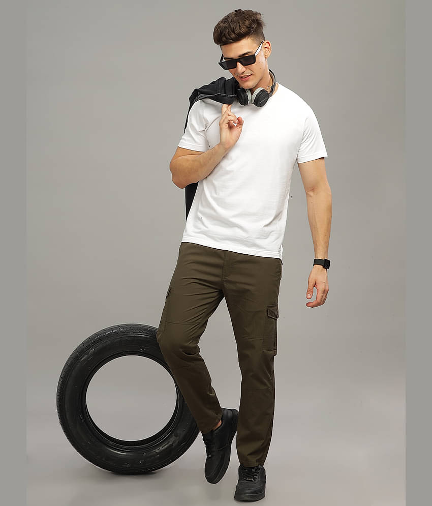 Paul Street Slim Flat Men's Cargos - Grey ( Pack of 1 )