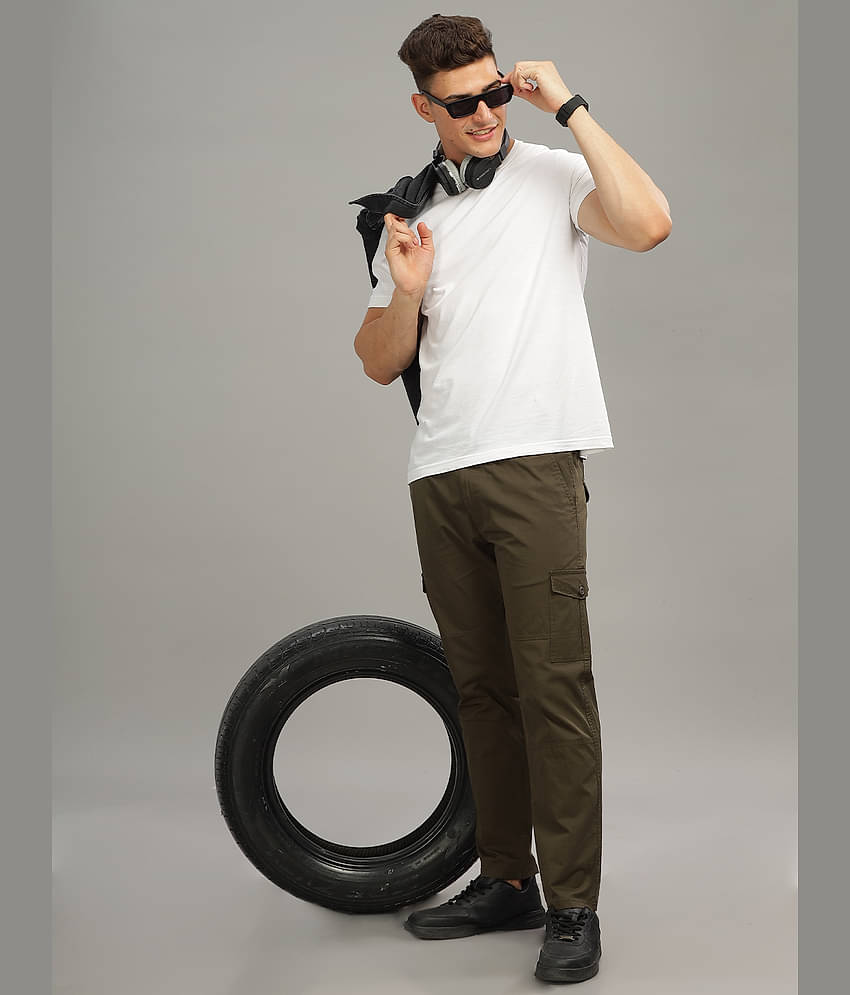 Paul Street Slim Flat Men's Cargos - Grey ( Pack of 1 )