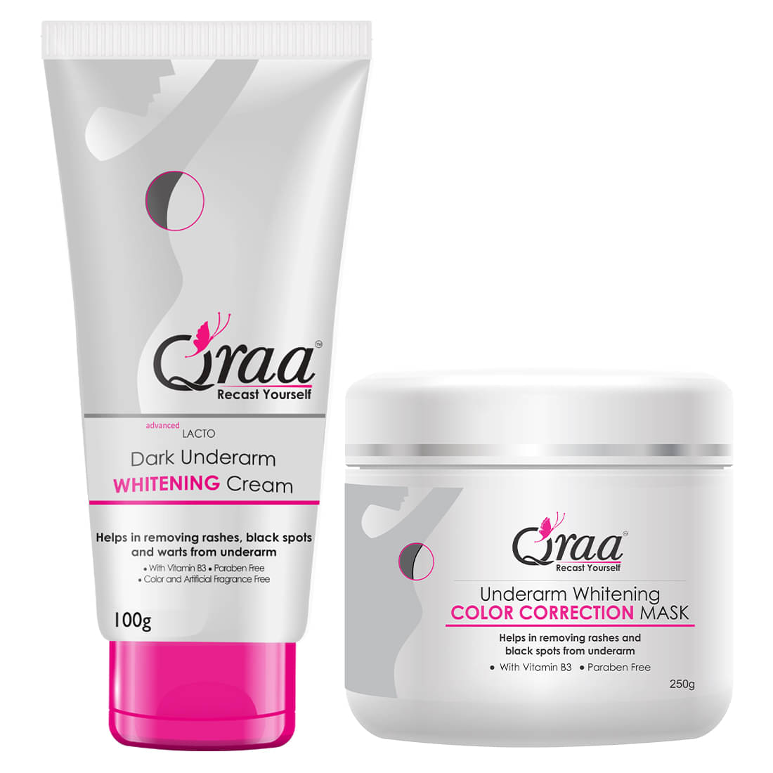     			QRAA Underarm Kit for Dark Underarms | 350 g, Pack of 2