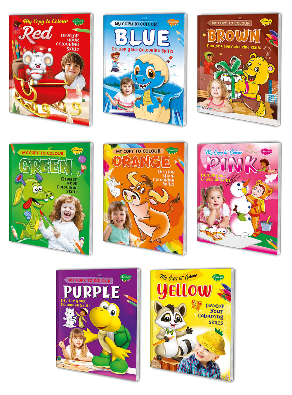     			Sawan Set Of 8 Coluring Books |Colour Me Series (Paperback, Manoj Publications Editorial Board)