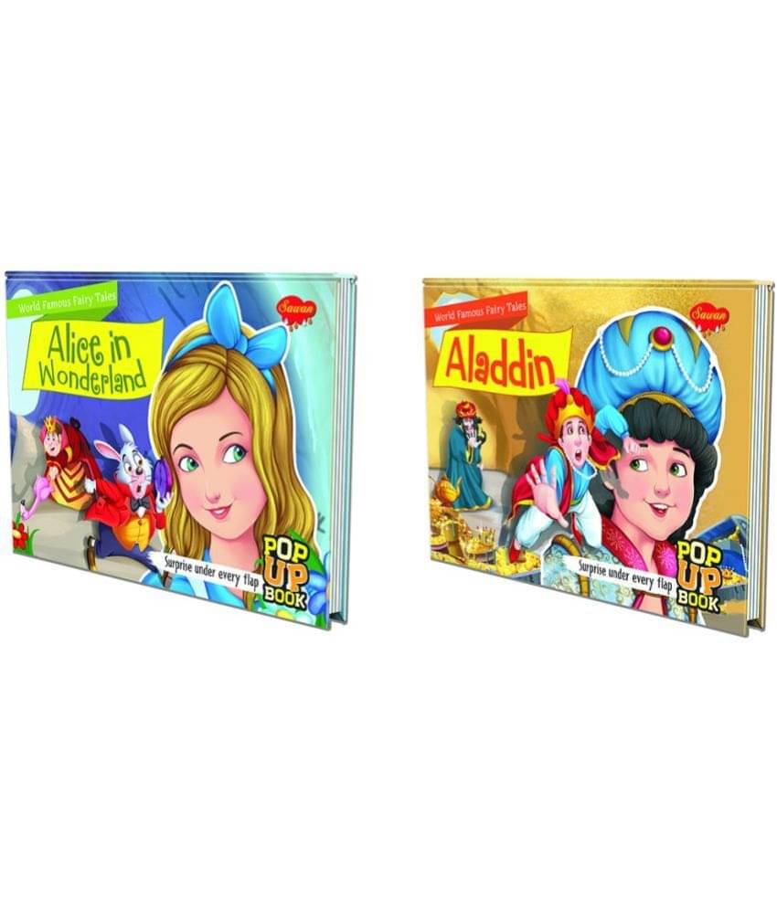 Set of 2 POP UP books World Famous Fairy Tales| Aladdin and Alice in Wonderland| A Duo of Enchanting Fairy Tales Set of 2 POP UP books World Famous Fairy Tales| Aladdin and Alice in Wonderland| A Duo of Enchanting Fairy Tales