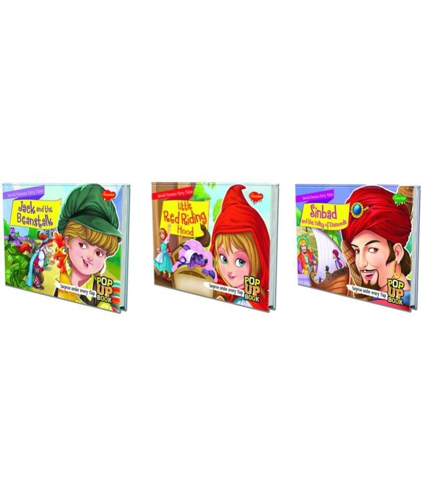 Set of 3 POP UP books World Famous Fairy Tales |Jack and the Beanstalk, Little Red Riding Hood and Sinbad & the Valley of Diamonds| Tales of Giants, Wolves, and Hidden Gems Set of 3 POP UP books World Famous Fairy Tales |Jack and the Beanstalk, Little Red Riding Hood and Sinbad & the Valley of Diamonds| Tales of Giants, Wolves, and Hidden Gems