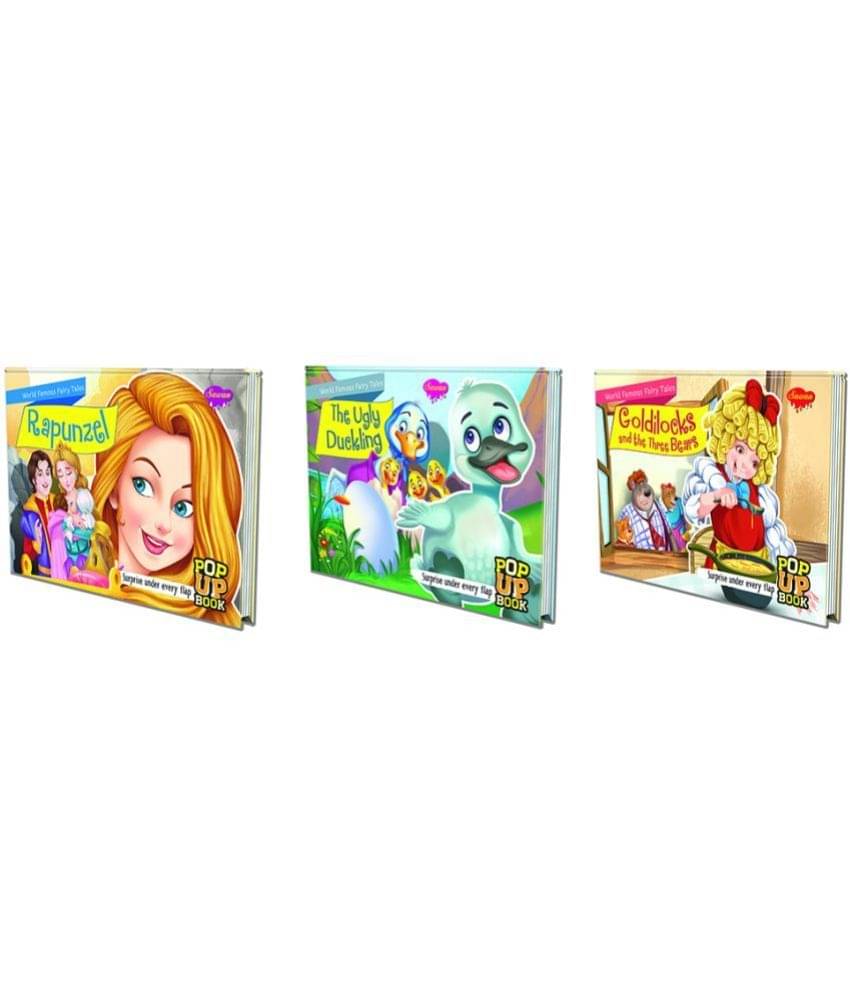     			Set of 3 POP UP books World Famous Fairy Tales | Rapunzel, The Ugly Duckling and Goldilocks & the Three Bears| Mythical Tales and Enchanted Stories: A Trilogy