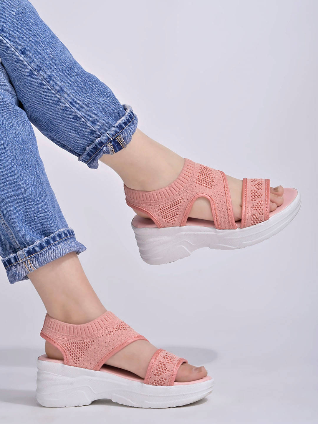     			Shoetopia Pink Women's Sandal Heels