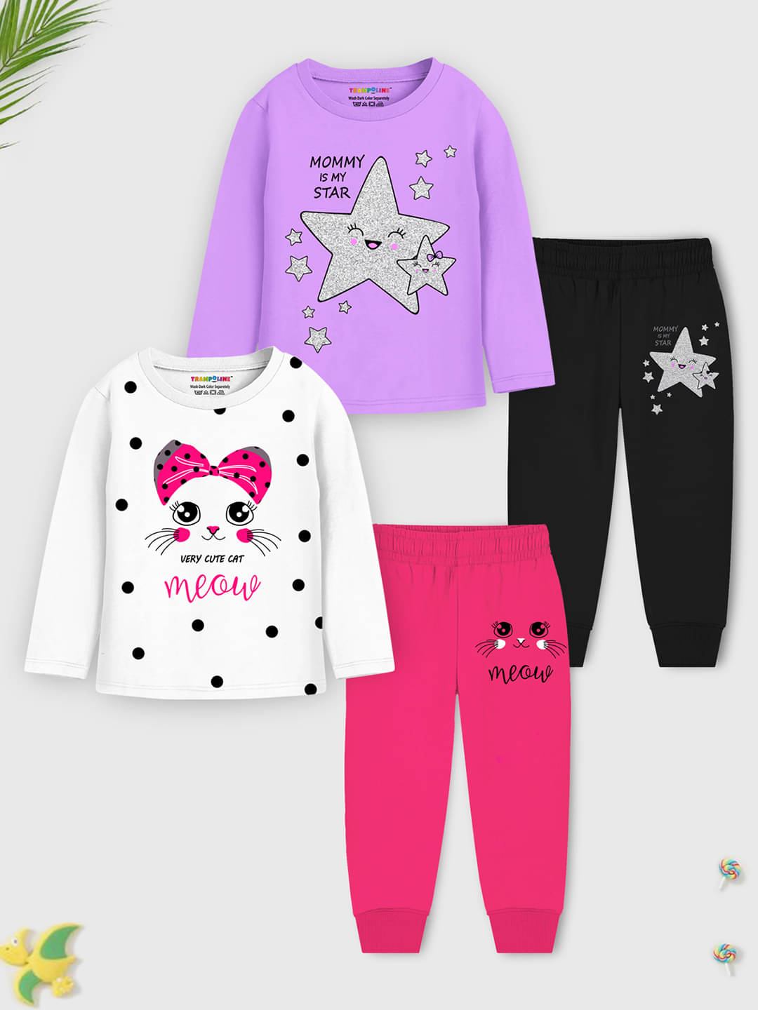     			Trampoline Pack of 1 Boys Cotton Blend Nightsuit Set ( Multicolor 4 )