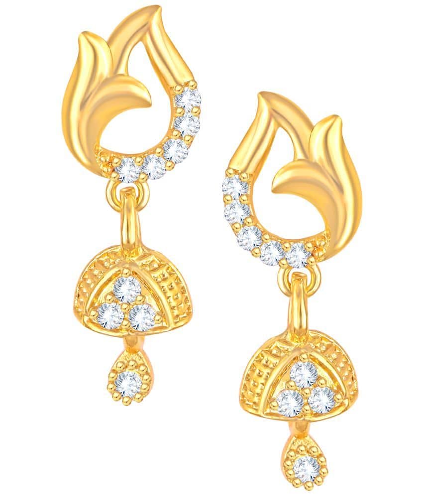 VIVASTRI Golden Drop Earrings ( Pack of 1 ) - Earrings | Buy online on ZillyBuy
