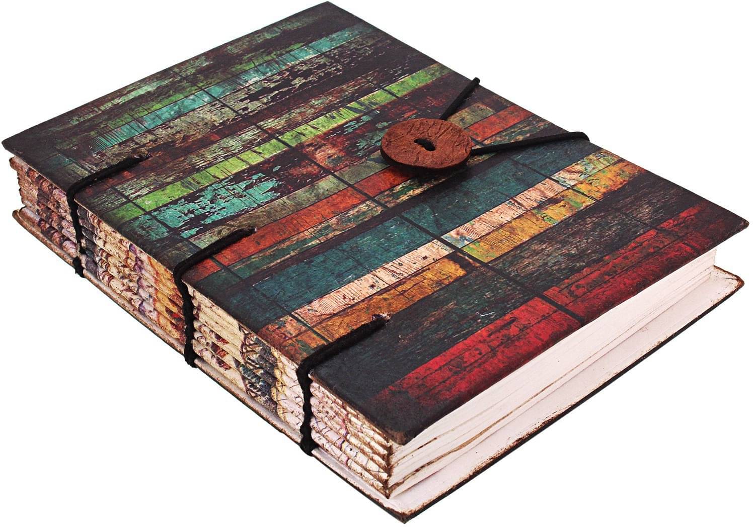     			Vintage stripes print in special binding notebook Regular Journal