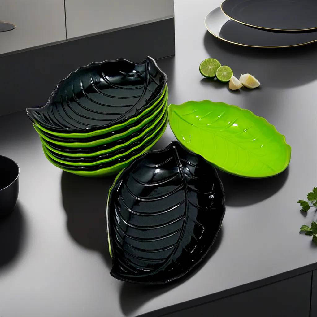     			kitchrox 12 Pcs Melamine Multi Color Platter