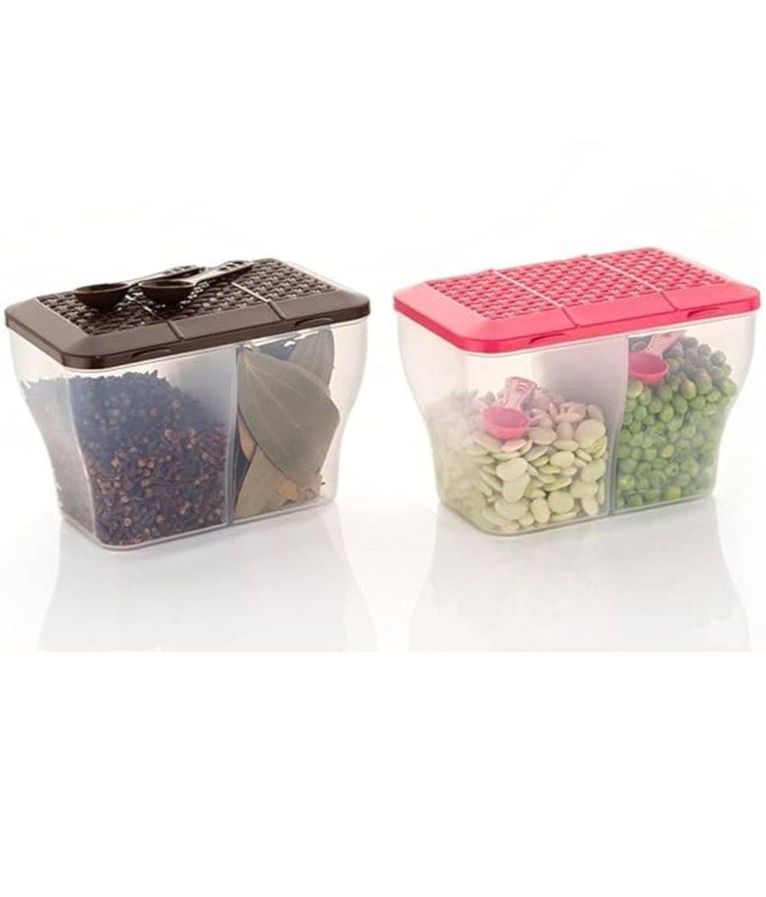Analog Kitchenware Dal/Masala/Vegetable Plastic Multicolor Pickle Container ( Set of 2 ) Analog Kitchenware Dal/Masala/Vegetable Plastic Multicolor Pickle Container ( Set of 2 )