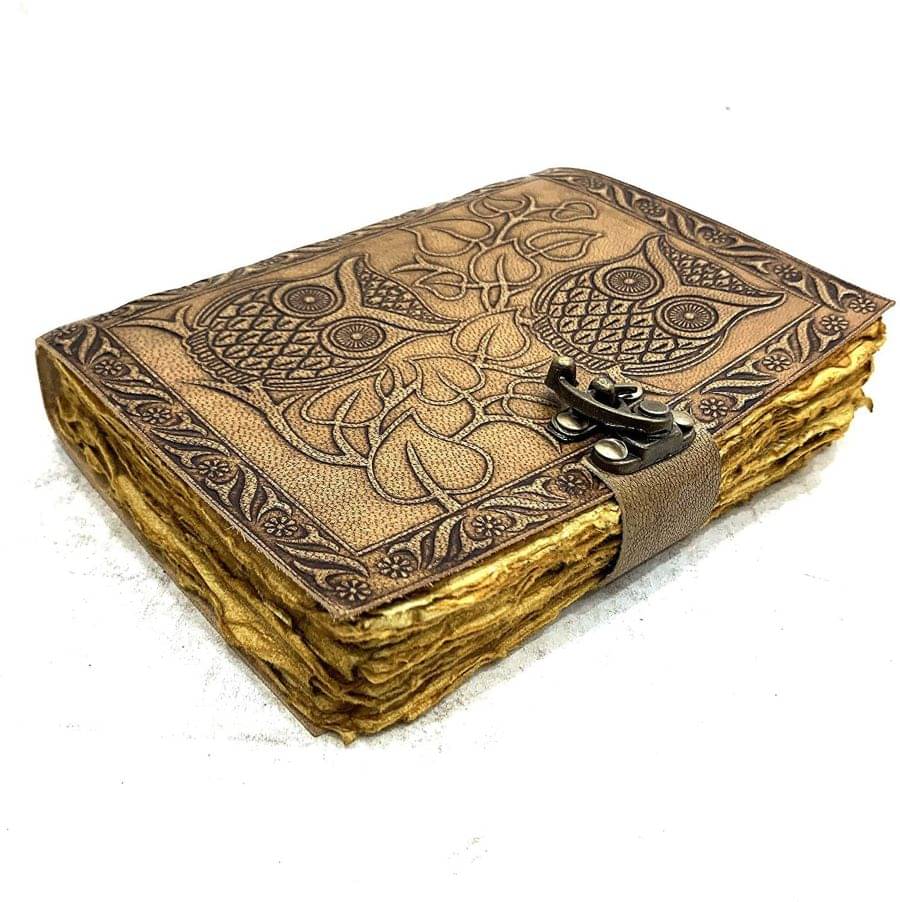CRAFT CLUB Finished Leather Embossed Journal With 100% Antique Handmade Paper A5 Journal CRAFT CLUB Finished Leather Embossed Journal With 100% Antique Handmade Paper A5 Journal