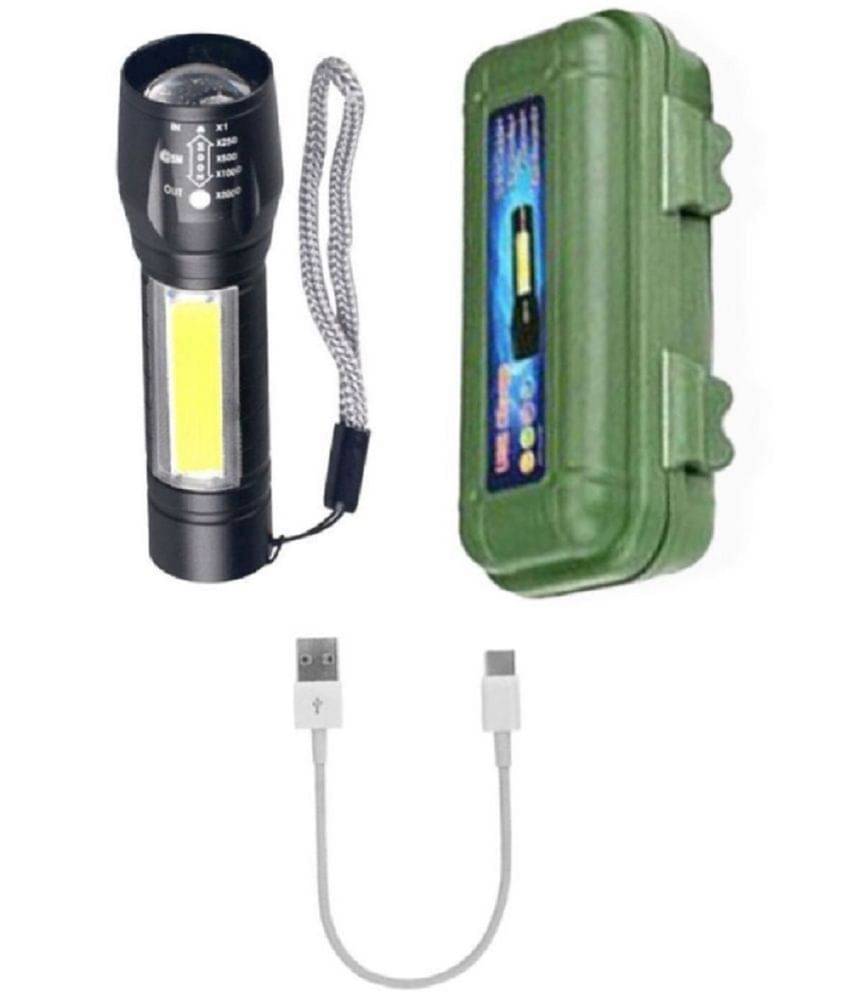     			DHS Mart - 7W Rechargeable Flashlight Torch ( Pack of 1 )