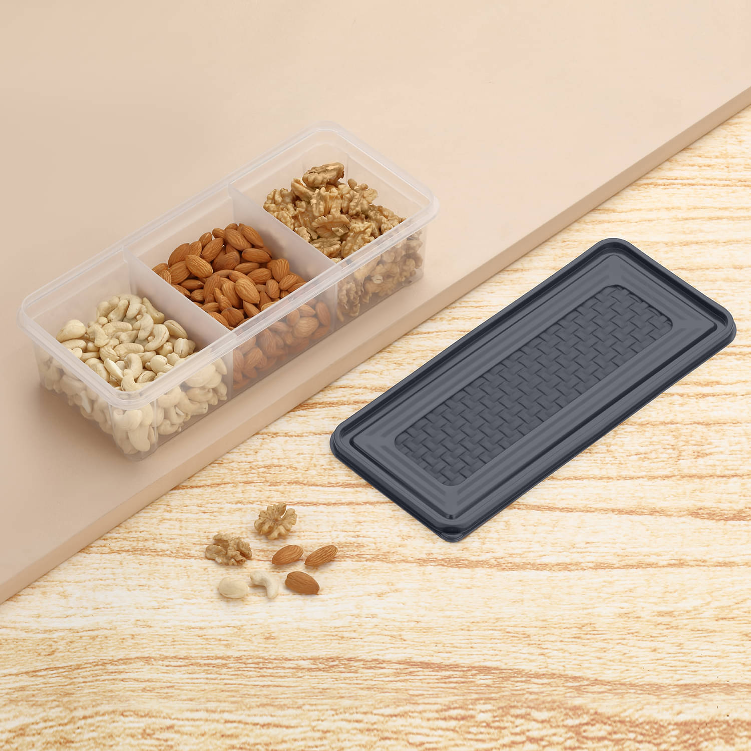     			FIT4CHEF Dry Fruit Box PET Grey Multi-Purpose Container ( Set of 1 )