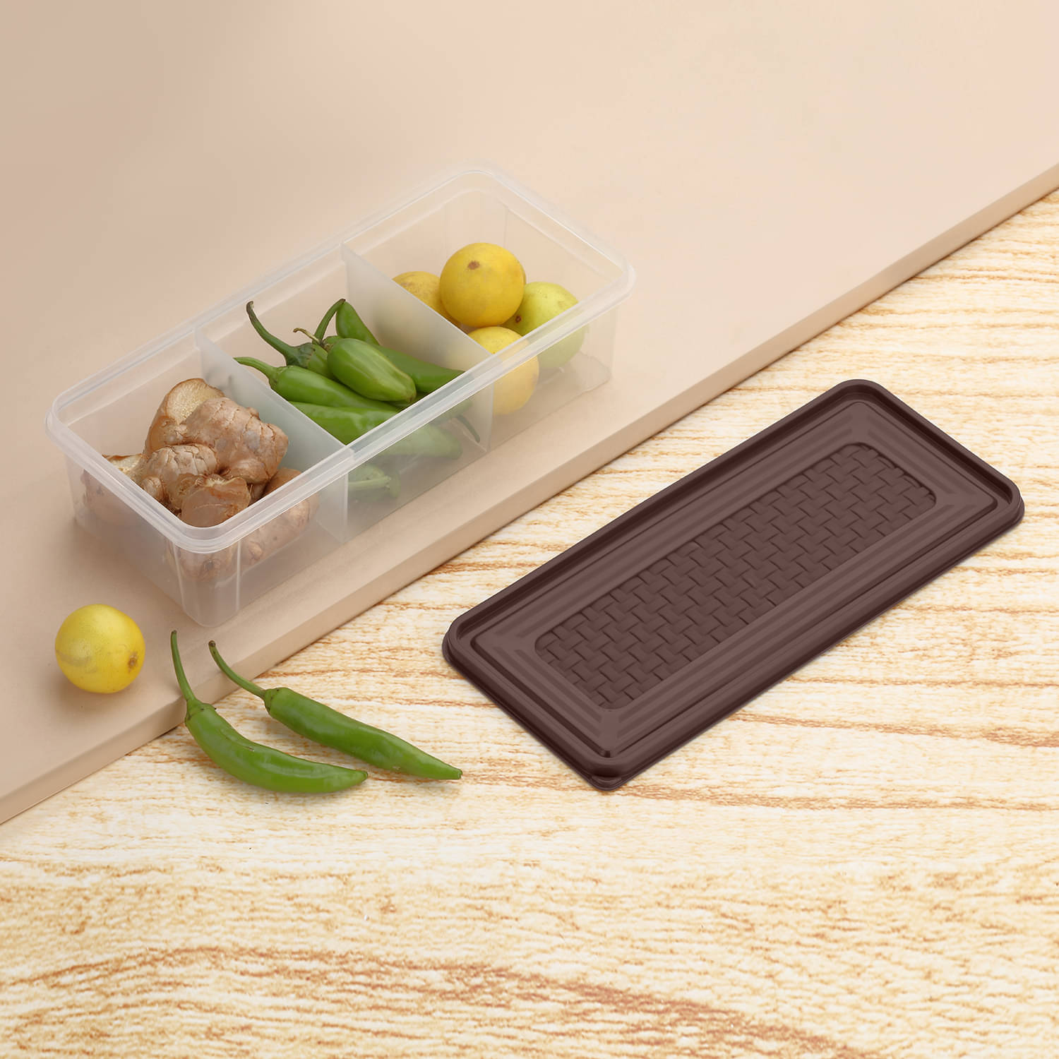     			FIT4CHEF Fridge Storage PET Brown Multi-Purpose Container ( Set of 1 )
