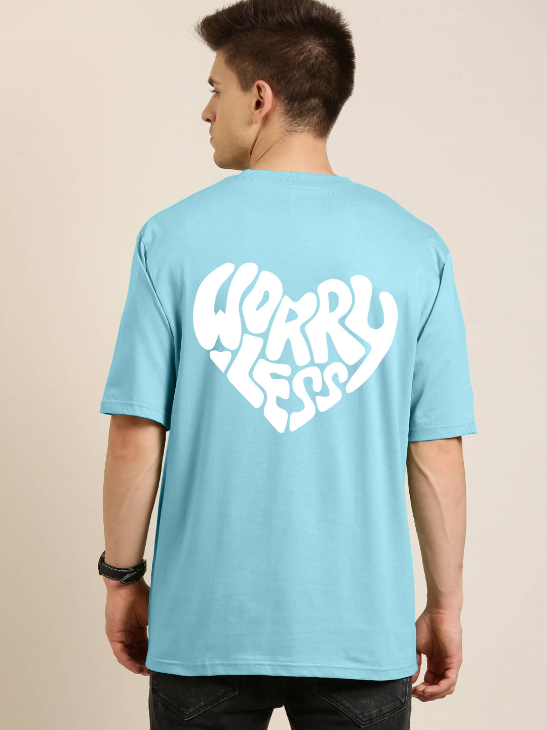Faltu.co Pack of 1 Cotton Oversized Fit Men's T-Shirt ( Sky Blue ) Faltu.co Pack of 1 Cotton Oversized Fit Men's T-Shirt ( Sky Blue )