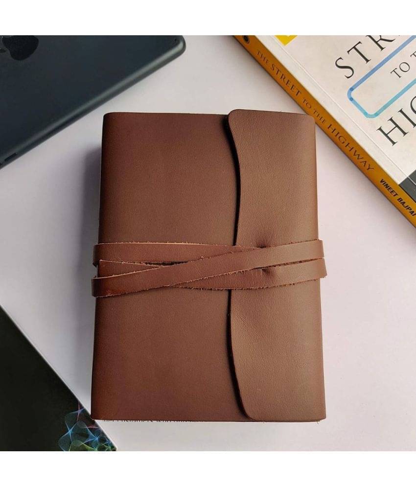     			Finished Leather Journal With Leather Belt A5 Journal