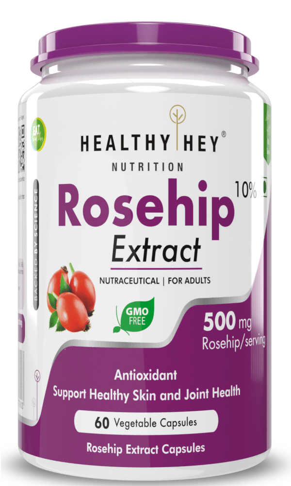     			HEALTHYHEY NUTRITION Rosehip Extract 60 Veg Capsules 500 mg