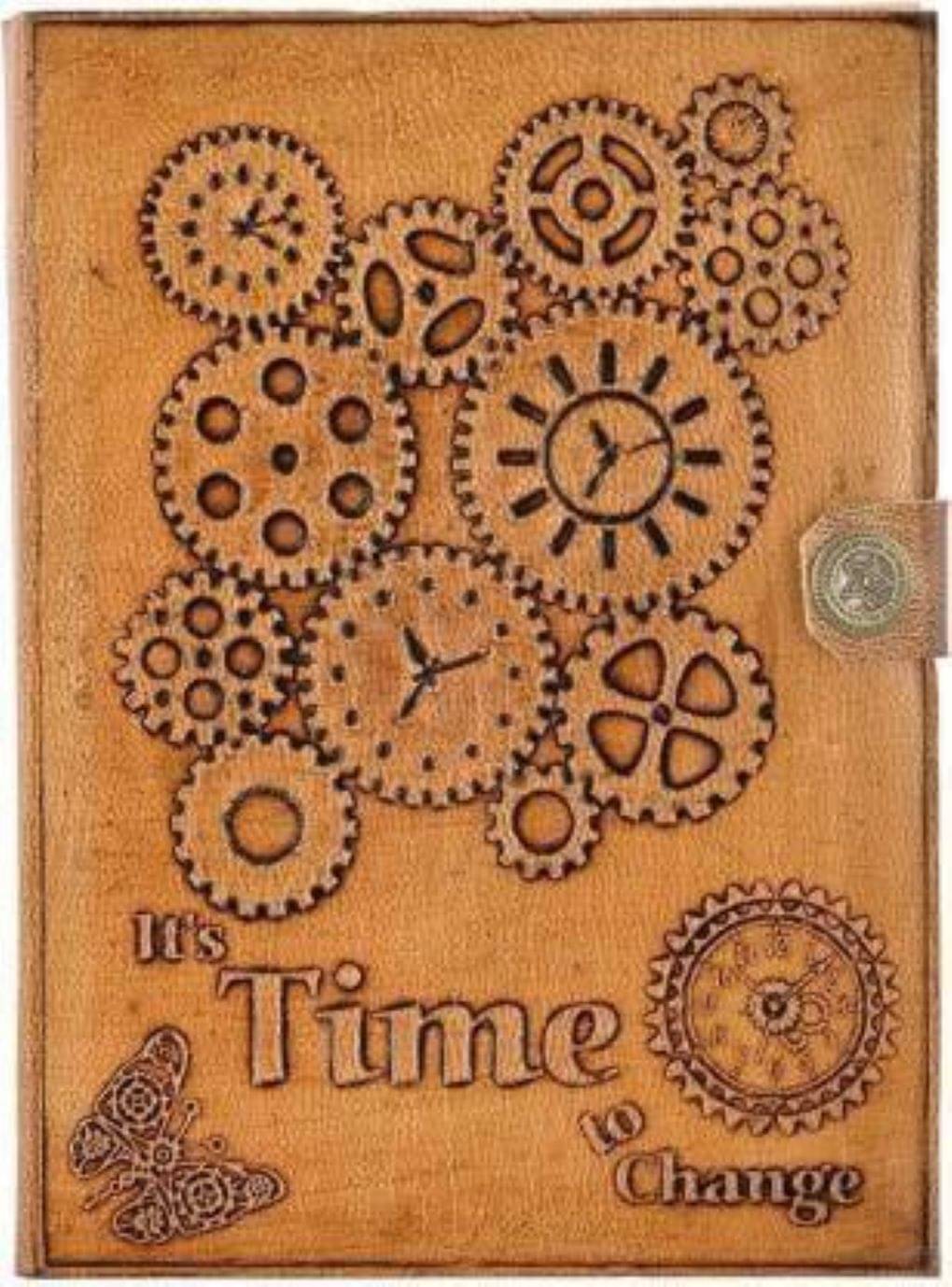 Leather Time Embossed Journal A5 Diary Leather Time Embossed Journal A5 Diary