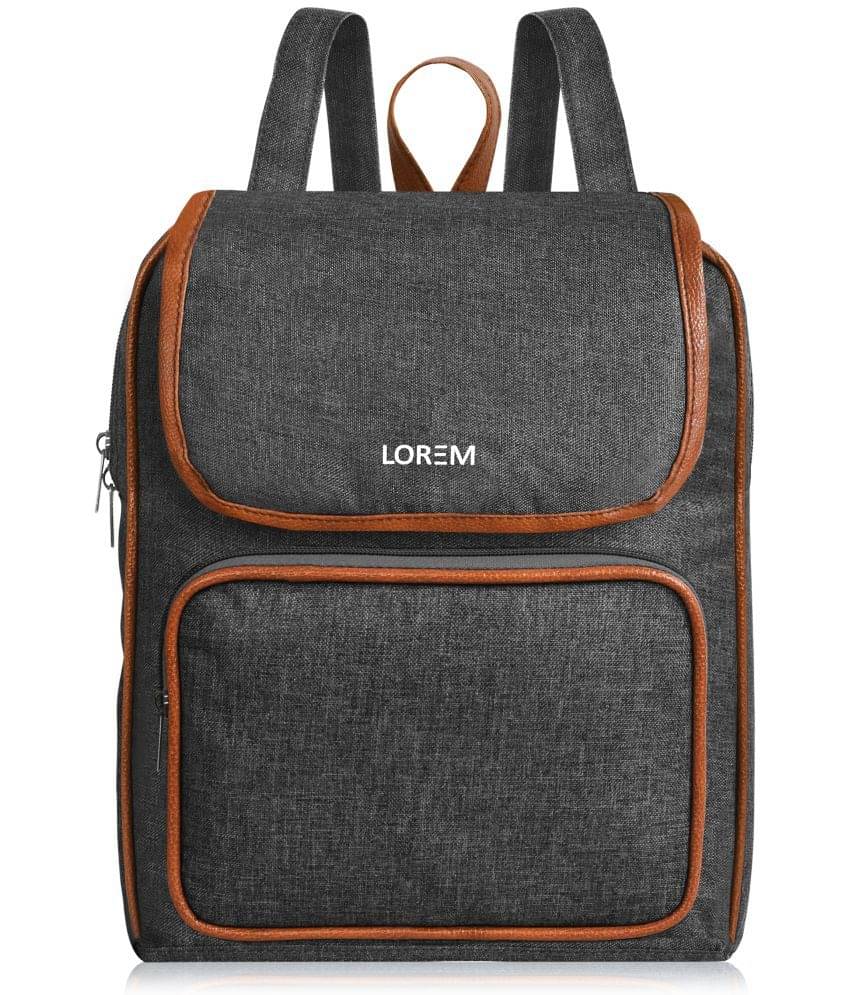     			Lorem Grey Fabric Backpack ( 5 Ltrs )
